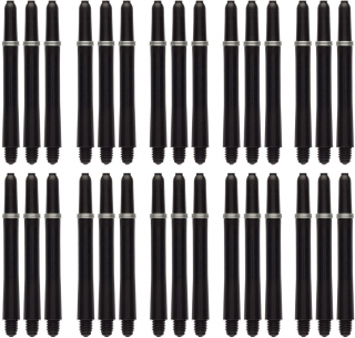 Хвостовики, Набор из 10-ти комплектов хвостовиков Winmau Nylon с колечками (Medium) черного цвета